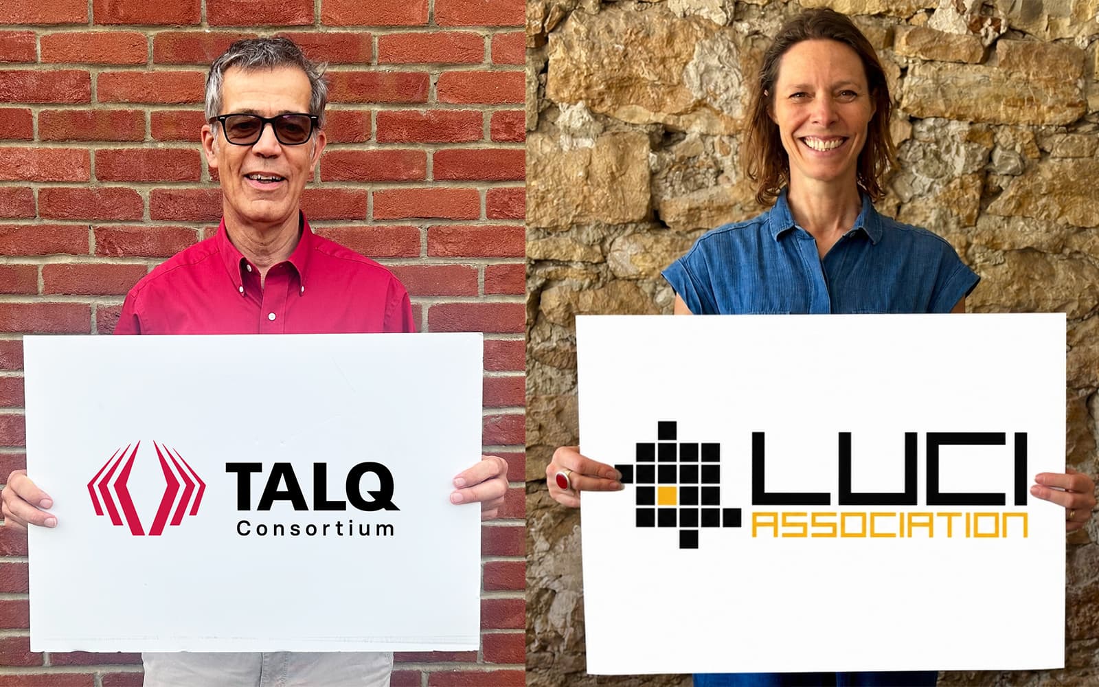 Simon Dunkley, Secretary General, TALQ Consortium and Jasmine van der Pol, General Manager. LUCI Association.