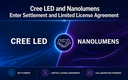 Cree LED and Nanolumens Enter Settlement and Limited License Agreement