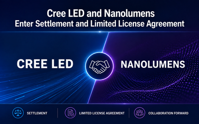 Cree LED and Nanolumens Enter Settlement and Limited License Agreement