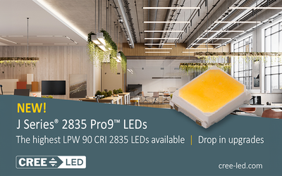 Cree LED J Series® 2835 Pro9™ LEDs deliver unmatched LPW Cree LED J Series® 2835 Pro9™ LEDs deliver unmatched LPW
