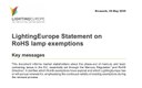 LightingEurope Statement on RoHS Lamp Exemptions LightingEurope Statement on RoHS Lamp Exemptions