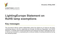 LightingEurope Statement on RoHS Lamp Exemptions