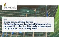 LightingEurope’s Technical Memorandum on Specific Rules for Life Cycle Assessment of Light Sources