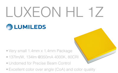 Lumileds New Very Small, Very Powerful LUXEON HL1Z Opens Opportunities to Create Compact Solutions with Precise Beam Control Lumileds New Very Small, Very Powerful LUXEON HL1Z Opens Opportunities to Create Compact Solutions with Precise Beam Control