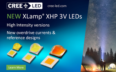 NEW XLamp® XHP LEDs 3V Class Optimized for Portable Lights