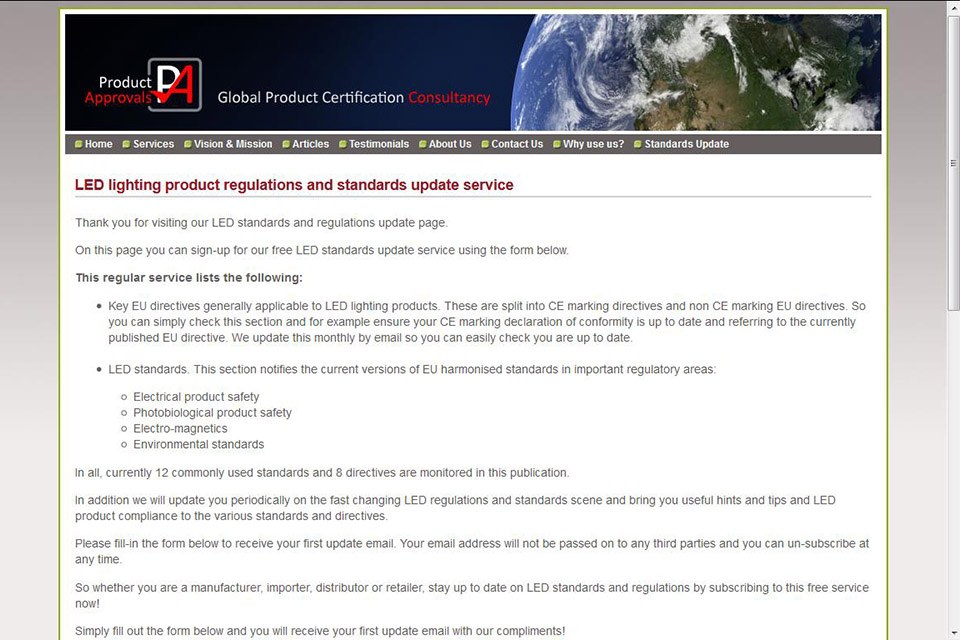 New Service Launch Keeping UptoDate with LED Standards and