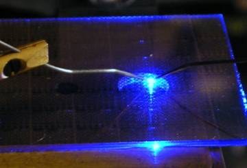 High-efficiency blue LED test structure