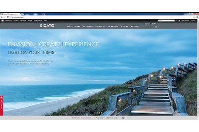 On Xicato's new website, rich imagery and deep content let users envision, create and experience light on their terms