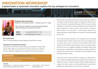 Innovation Workshop Flyer