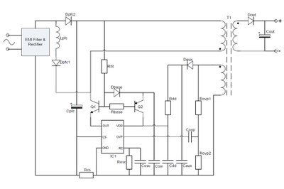 A typical application circuit with a new CamSemi C312x series LED driver