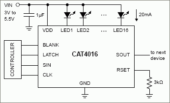 Typical application for CAT4016