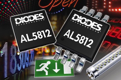 Diodes AL5812 60V linear LED drive is intended for 0.5W midpower LED systems