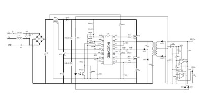 IR's new  IRS2548D schematics for a typical application