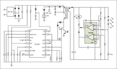 Typical application schematic using LT3596.