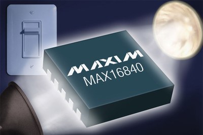 Maxim’s unique LED driver solution enables the design of LED-based MR16 lamps that are compatible with most electronic transformers and cut-angle dimmers