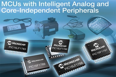 Microchip's new PIC16F178X series MCUs feature on-chip 12-bit ADC, op amps, high-performance 16-bit PWMs and high-speed  comparators which eneable LED lighting driver designs