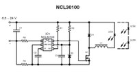 ON Semiconductor NCL30100: Typical application example of the LED converter