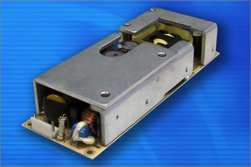 The power supply's open-frame design allows for ease of integration into interior lighting designs.