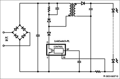 Figure 2 - Basic application schematic with LinkSwitch-PL.