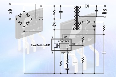 Typical application circuit of Power Integrations' new LinkSwitch-HP series