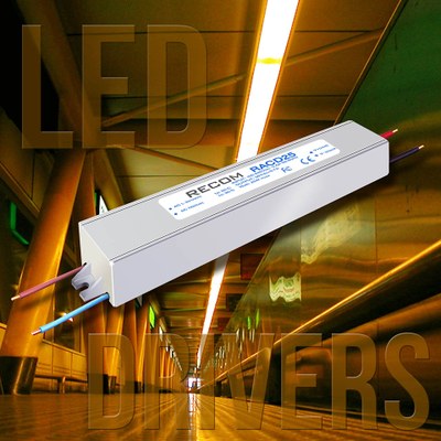 RECOM's new RACD25 is intended to be used in LED lighting systems that replace linear fluorescent lamps