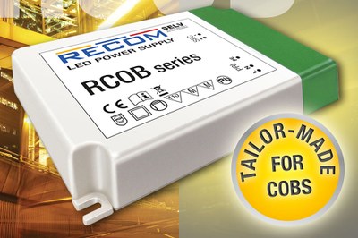 RECOM's new driver series, RCOB, is designed to the parameters of COB LEDs