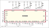 Typical topology with SUPERTEX HV9980.