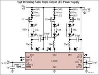 Triple Buck Mode LED Driver with Open LED Protection