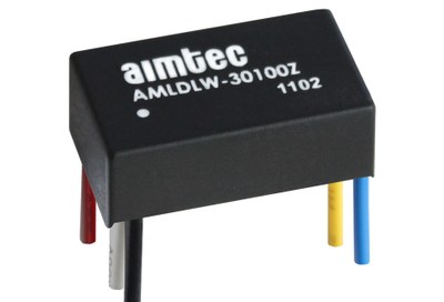 Aimtec has expanded its line of DC/DC constant current LED drivers with its AMLDLW-Z series featuring wire connections that can be attach directly to the LED string