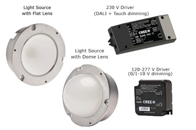 Cree's updated LMH2 series is also available with flat or dome lens, in addition drivers and on request an optianal heat sink are available