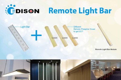 Edison Opto's remote phosphor based Light Bar series promises increased light uniformity and up to 30% higher luminous efficiency of the lighting system