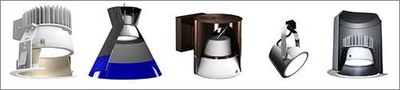 Some possibilities for including Cree LED Module LMR4 in common lighting fixtures.