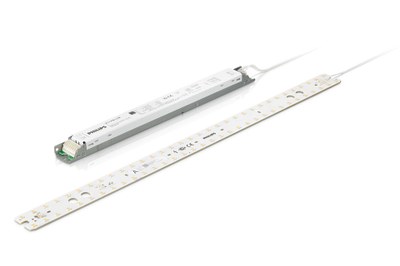 Philips' new Fortimo LED line 2R system exceeds - with 129 lm/W - the efficiency of any fluorescent lamp system at a CCT of 4000 K