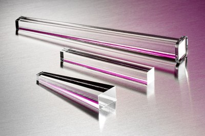 Auer Lighting's borosilicate glass light guides - here some off-the-shelf examples - can easily withstand the high temperatures caused by high power LEDs that can irreversibly damage PMMA products