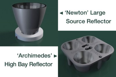 Carclo's latest products are a high bay reflector and a large source reflector