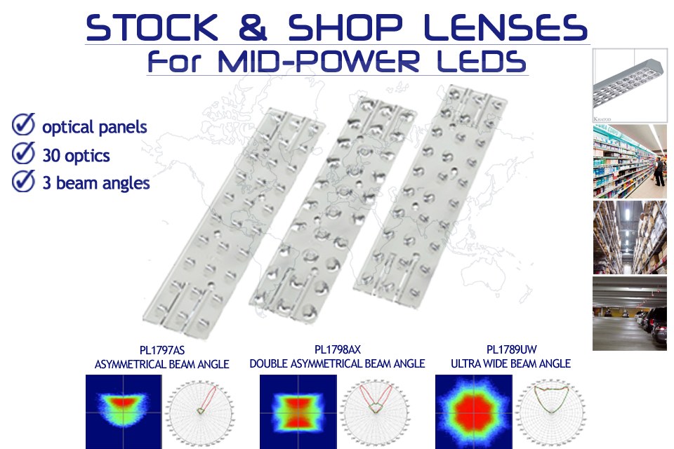 Khatod introduces STOCK & SHOP Lenses for any Lighting System using mid-power LEDs