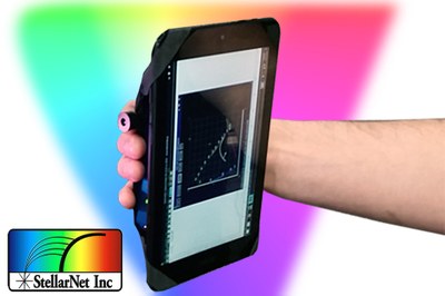 StellarNet's new handheld SpectroRadiometer is a 5x7 inch, touch-pad tablet interface based device