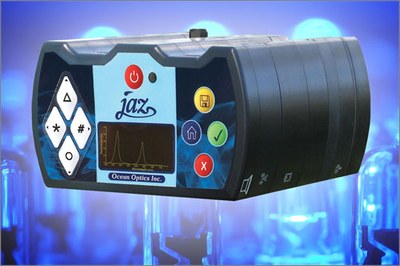 The Ocean Optics Jaz-ULM-200 Light Measurement System collects spectral irradiance data from LEDs, light sources and radiant sources such as the sun.