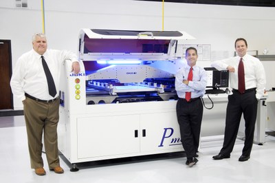PRUF LED unveils state-of-the-art manufacturing line for LED lighting, expanding the Texas company’s presence in the fastest-growing sector of the lighting industry. (L-R: PRUF Founder Greg Klepper, CEO Chris Sadler, VP of Sales & Marketing Mark Nelson)