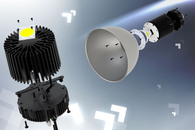 MechaTronix's ModuLED Giga is a highly efficient passive high bay LED cooler