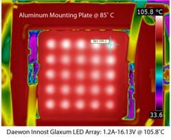 Thermal image of Daewon Innost's Glaxum(TM) module which performs at 0.41°C/Watt