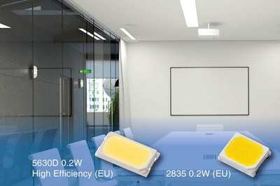 Everlight's latest low and mid power LEDs are characterized by a very high efficacy