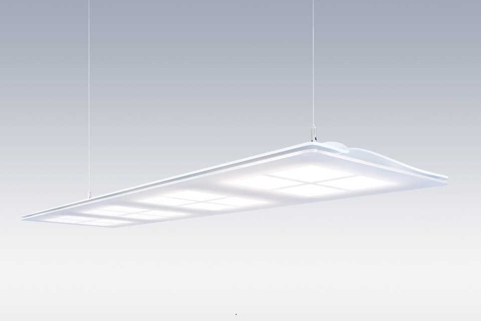A pendant luminaire using the new technology was designed by Continuum Milan and delivers in total more than 1100 lumen