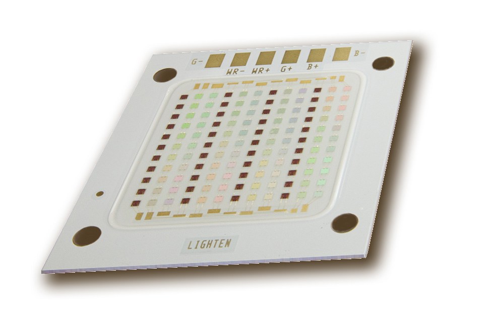 Lighten's latest CoB LEDs are multi-color CoB LEDs primarily targeting professional stage lighting applications