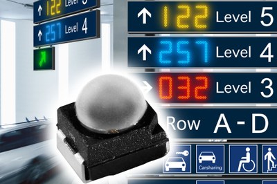Osram's TopLED Black Series in five colors is used to display information - bright, high contrast and legible in all lighting conditions