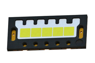 The five chips of the Oslon Black Flat S can be driven individually and are ideal for adaptive front lighting systems