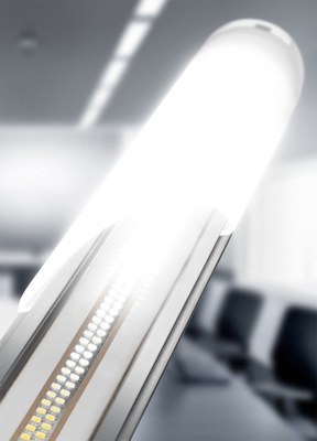The new DURIS E 3 from OSRAM Opto Semiconductors can be retrofitted as replacements for conventional T5 and T8 fluorescent lamps. The light has the same appearance as a continuous strip of light