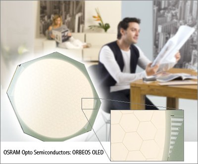 New design options come true: ORBEOS introduces OLED technology to general lighting.