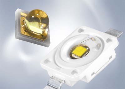 Two different LED types from OSRAM Opto Semiconductors have successful completed the LM-80 test – OSLON SSL (left, with the ceramic package) and Golden DRAGON Plus (right, with the premold package).