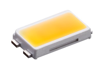 Samsung's LM561B mid power LED package achieves 160 lm/Ww at 65mA and 5000 K with an CRI of 80